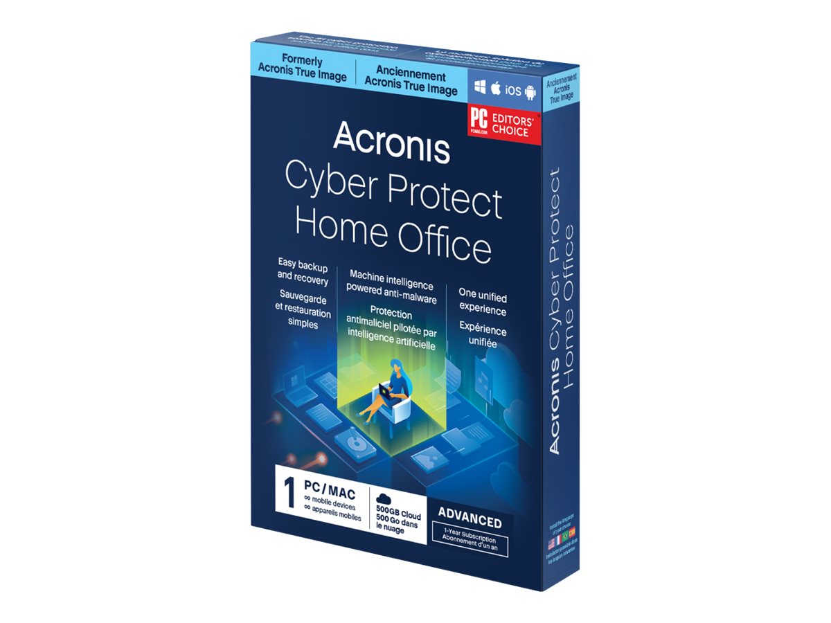Acronis Cyber Protect Home Office Advanced 1 PC 1 Jahr + 500 GB