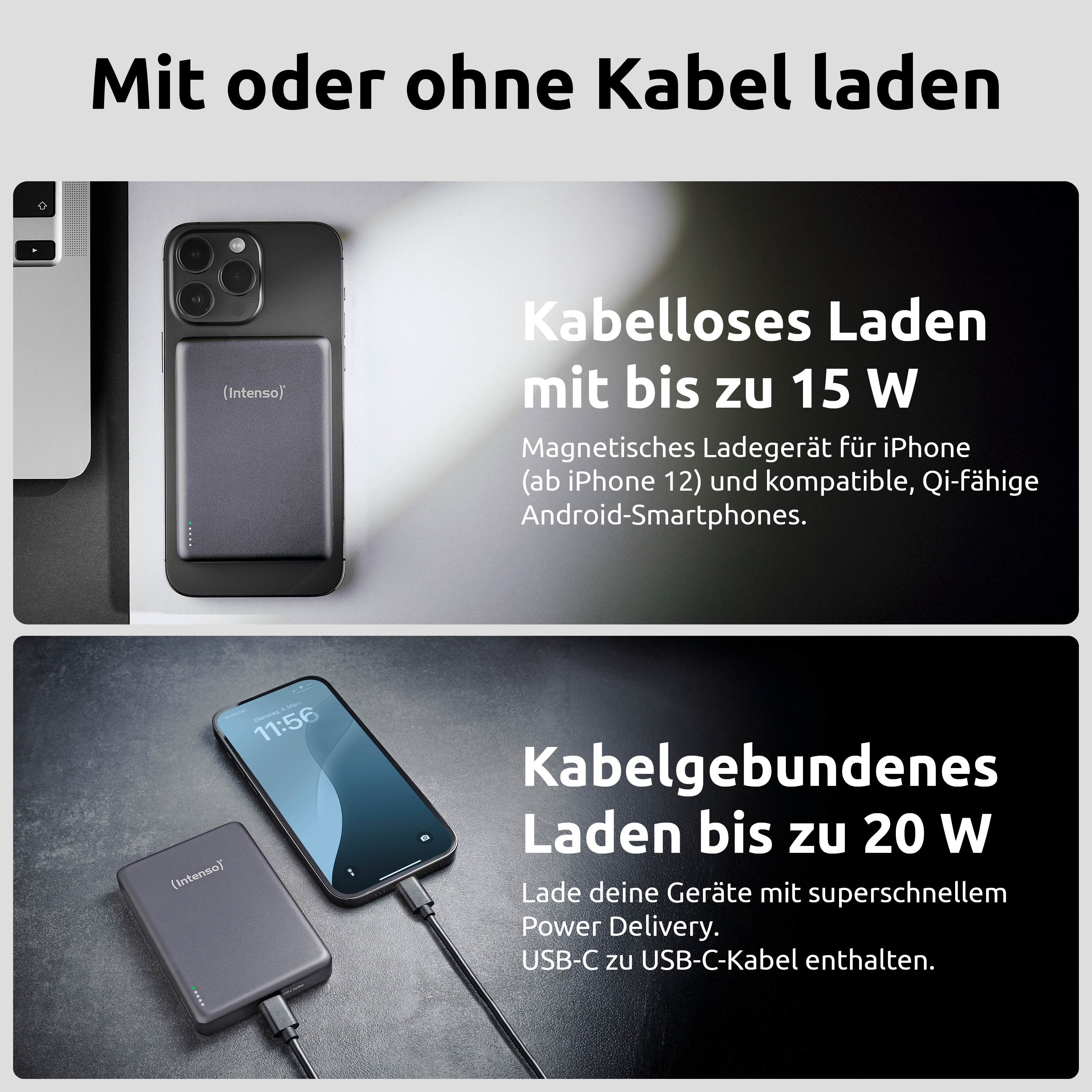 Intenso MW10000 10000 mAh Powerbank Grau
