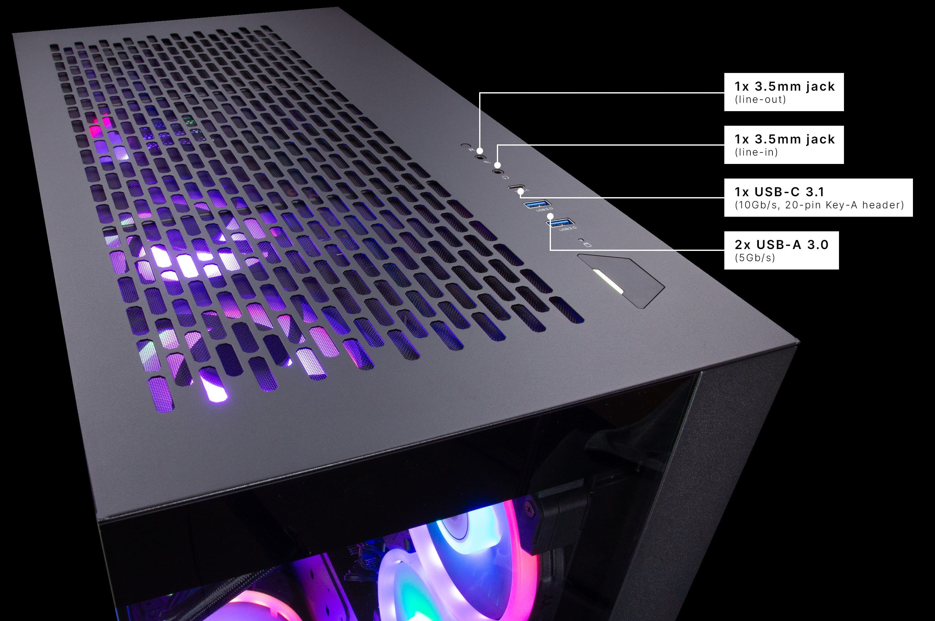 CAPTIVA Ultimate Gaming I89-513 Gaming PC Tower, Intel Core i9-14900KF, RTX 5090 32 GB, 64 GB RAM, 2 TB SSD, Windows 11 Home, Schwarz