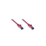 RNS® Patchkabel mit Rastnasenschutz, Cat. 6A, S/FTP, PiMF, halogenfrei, 500MHz, magenta, 0,25m, Good Connections (8060-H003M)