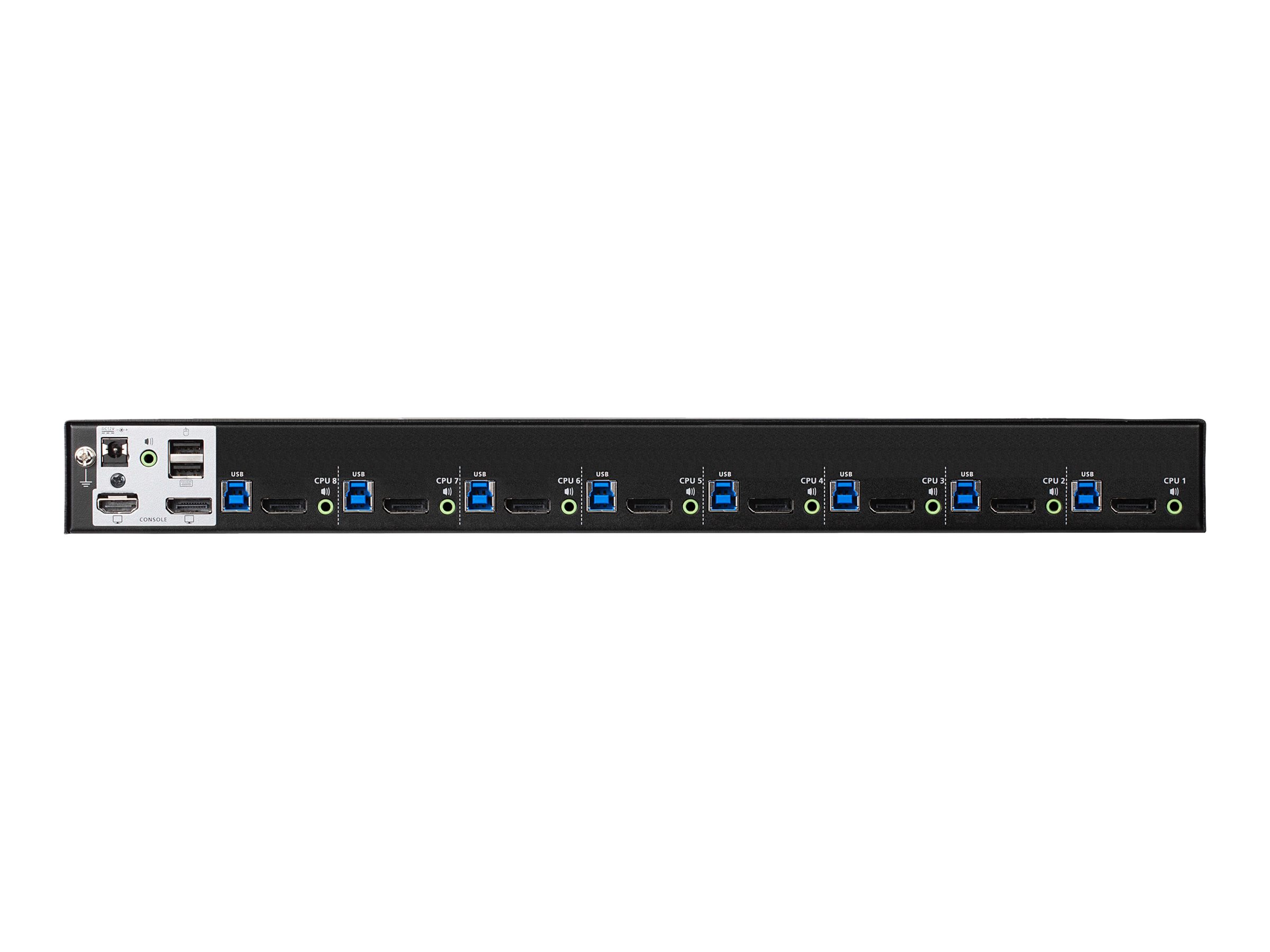 ATEN CS19208 8-Port KVM-Switch DisplayPort 4K USB 3.0 Audio Schwarz