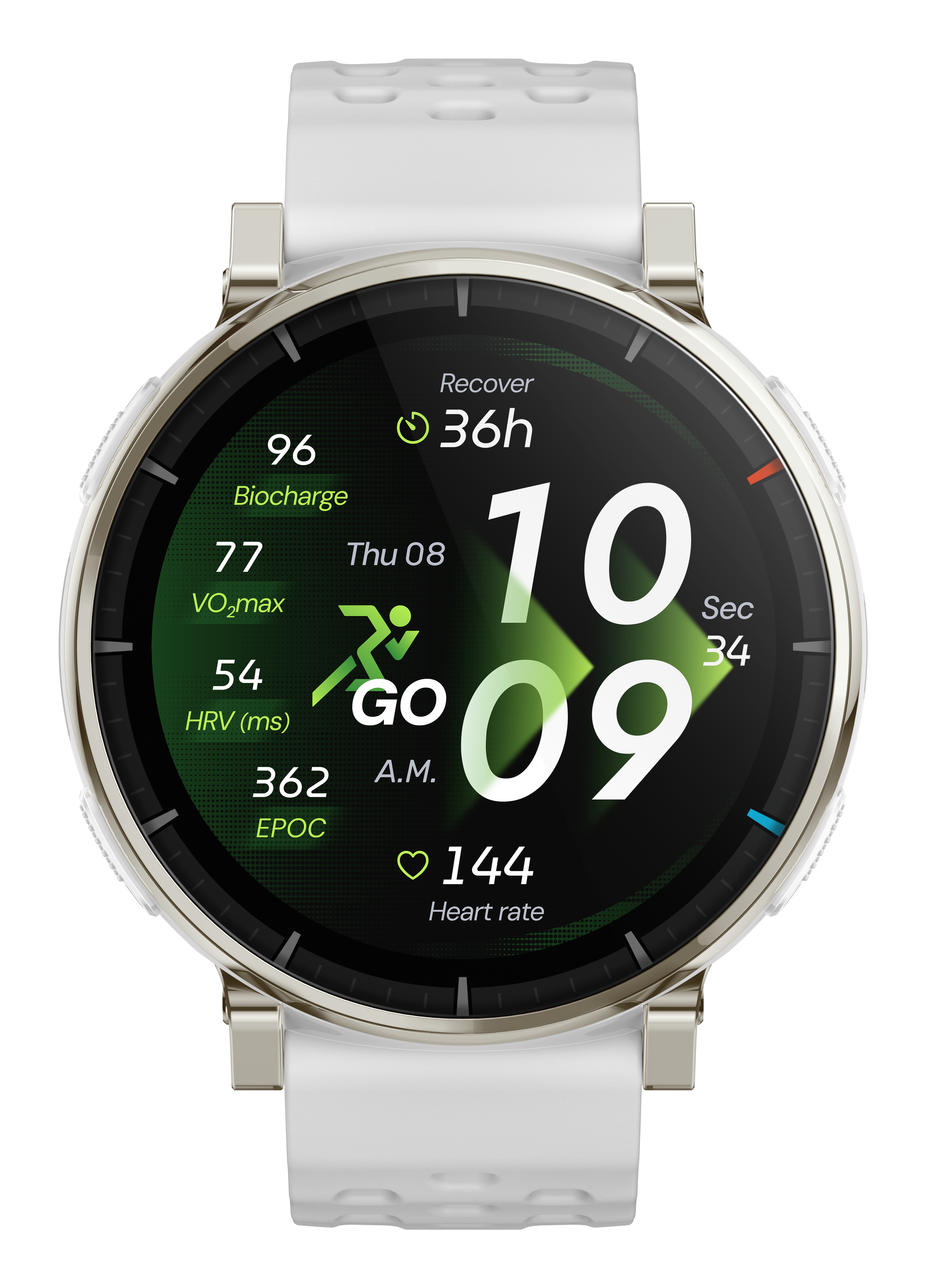 Amazfit Active 3 Premium 1,32" AMOLED Smartwatch Weiß