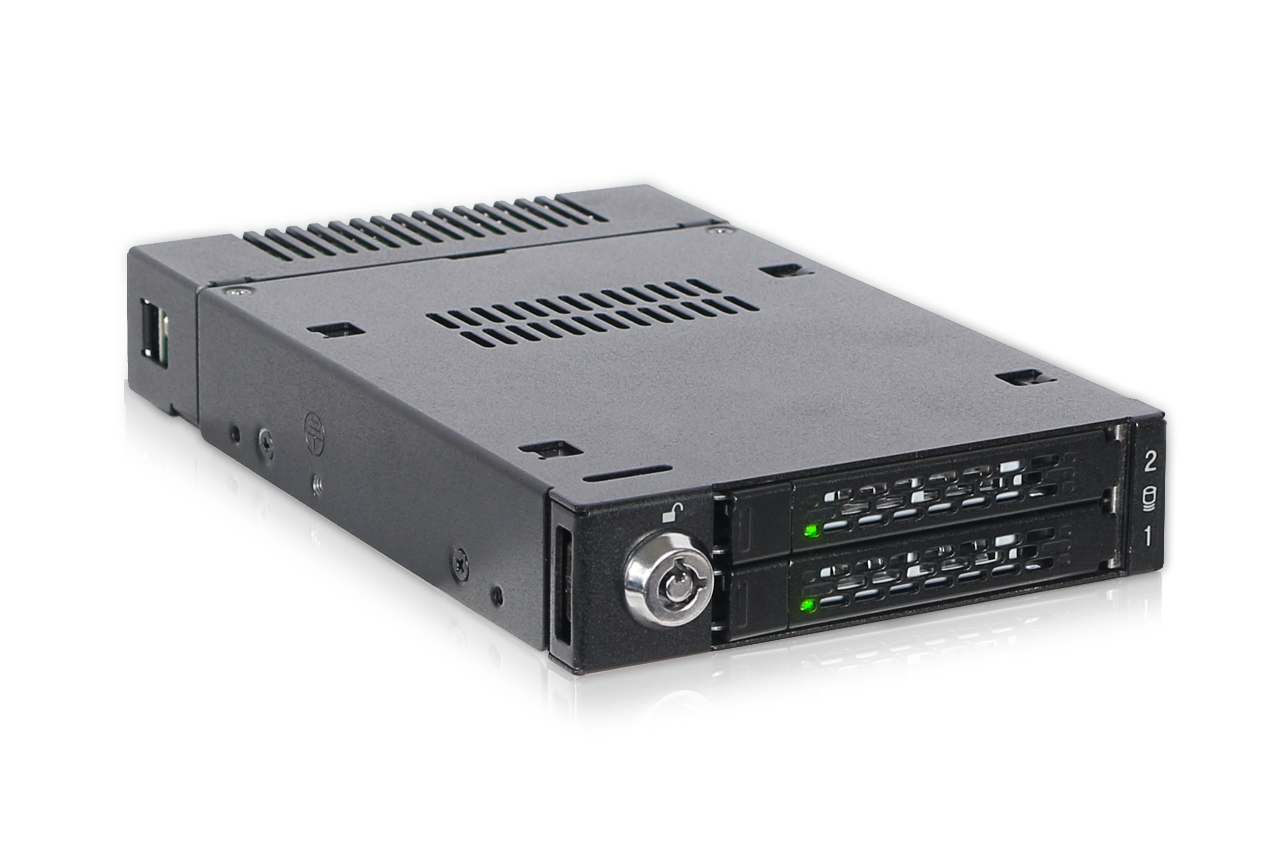 ICY Dock ToughArmor MB834M2K-B Wechselrahmen 2x M.2 NVMe U.2 Schwarz