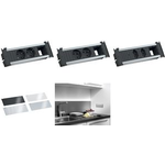 Bachmann Kapsa S Verlängerungskabel 2 m 2 AC-Ausgänge Indoor Schwarz - Silber (927.005)