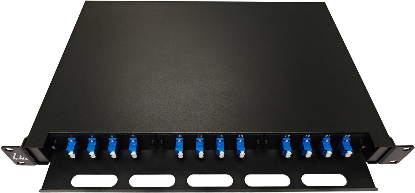 Lanview Fiber Optic Sliding Panel ODF 1U LC SM OS2 24 Cores (LVO-101015)