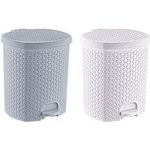 keeeper Tret-Abfalleimer "tjark", 21 Liter, nordic-white Tret-Abfalleimer, Rattan-Optik, mit Tretpedal, - 1 Stück (1030451900000)