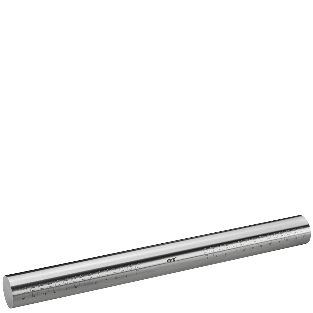 Gefu REGO Teigroller Edelstahl Silikon weiche Oberfläche 39,7 cm Grau, Silber