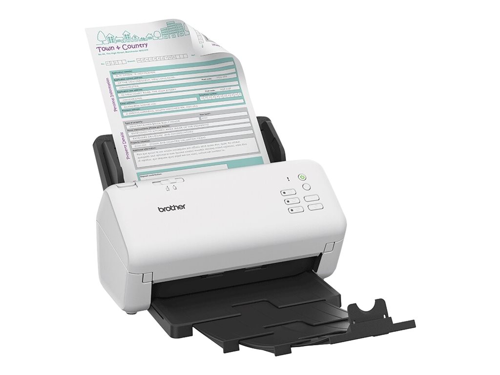 Brother ADS-4300N Dokumentenscanner ADF 80 Blatt Duplex 40 ppm/80 ipm Schwarz, Weiß