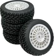 Absima 1 10 Rally Tourenwagen Rally Street Kompletträder Weiß 4 St. (2510065)