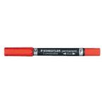 10 STAEDTLER Lumocolor duo Permanentmarker rot 0,6 - 1,5 mm (348-2)