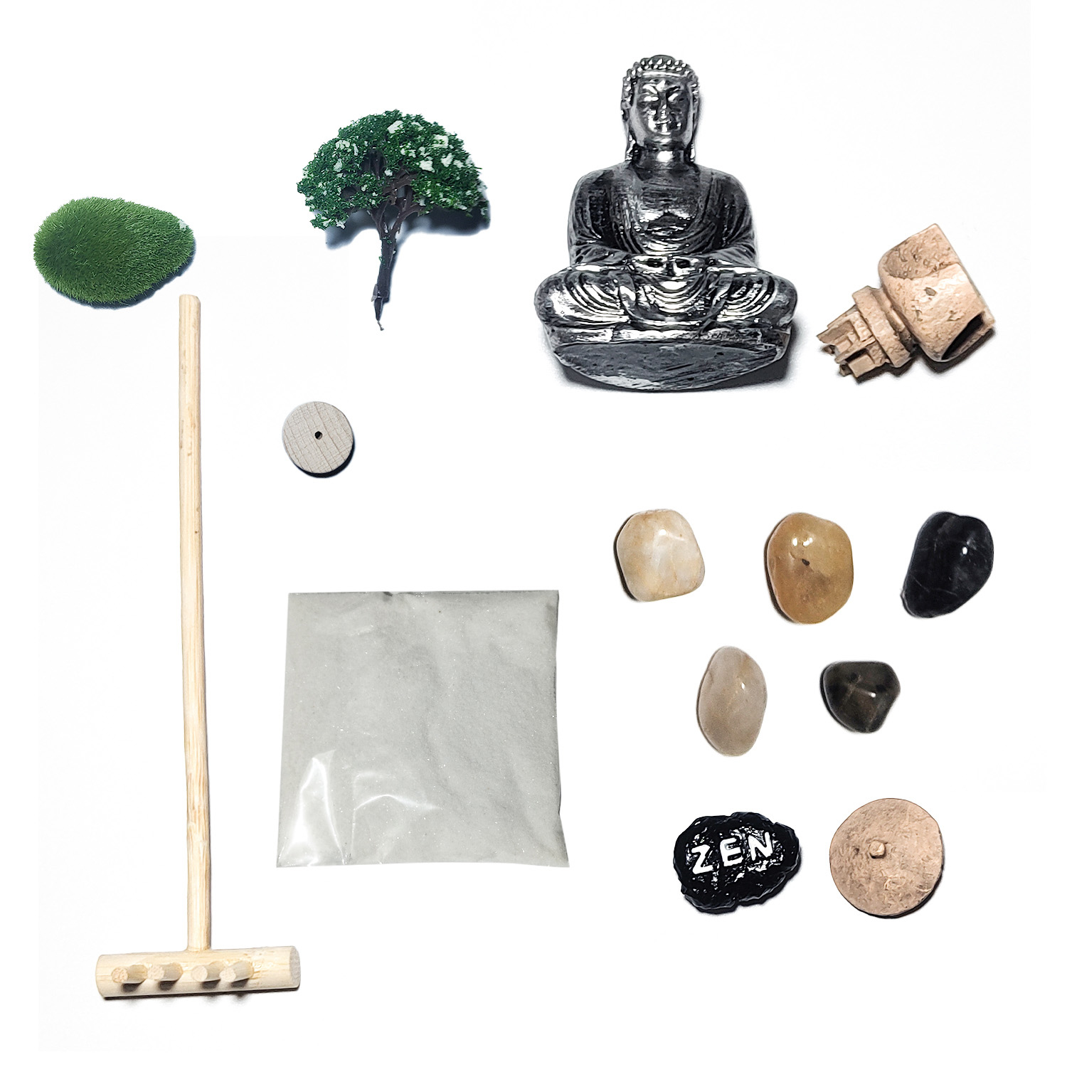 Mad Monkey Zen Garten Briefbeschwerer Schwarz
