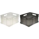 keeeper Aufbewahrungsbox Euro-Box XL "bruno", 28 Liter, grau crystal-grey, äußerst stabil, rundumlaufende Rippen für - 1 Stück (1545382700000)