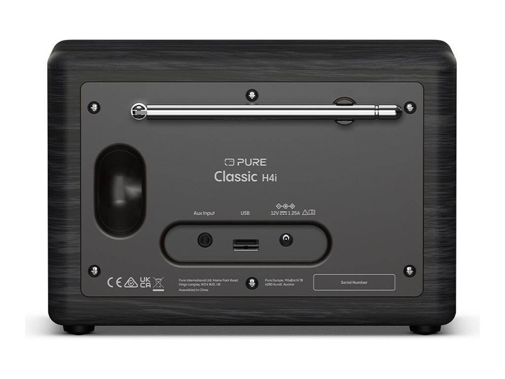 Pure Classic H4i Tragbares Internetradio DAB+ FM Bluetooth USB Schwarz/Asche
