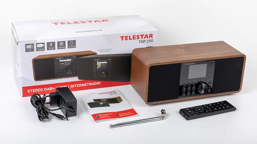 Telestar TOP 250 Holz Multifunktionsradio Internet DAB+ FM 20 W Braun