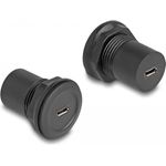 Delock USB 2.0 Typ Micro-B zu USB 2.0 Typ Micro-B Einbaubuchse schwarz (66743)