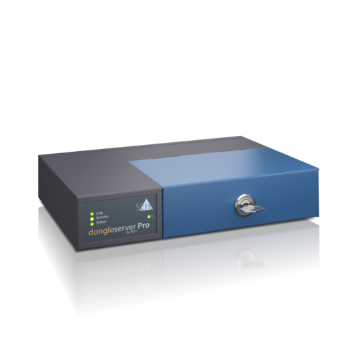 SEH Dongleserver Pro Geräteserver 8x USB (4x USB 3.0, 4x USB 2.0) GbE Schwarz, Blau