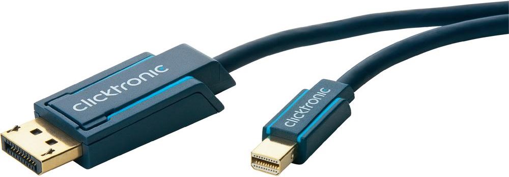 CLICKTRONIC DisplayPort Anschlusskabel [1x DisplayPort Stecker - 1x Mini-DisplayPort Stecker] 1 m Bl
