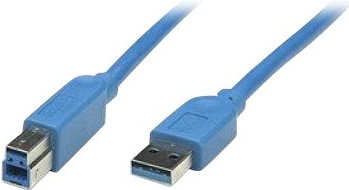 USB3.0 Anschlusskabel Stecker Typ A - Stecker Typ B, Blau 0,5 m Hersteller: Techly (ICOC-U3-AB-005-BL)