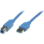 USB3.0 Anschlusskabel Stecker Typ A - Stecker Typ B, Blau 0,5 m Hersteller: Techly (ICOC-U3-AB-005-BL)