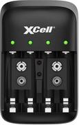 XCell BC-X500 Rundzellen-Ladegerät NiMH 9 V Block, Micro (AAA), Mignon (AA) (148089)