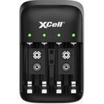 XCell BC-X500 Rundzellen-Ladegerät NiMH 9 V Block, Micro (AAA), Mignon (AA) (148089)