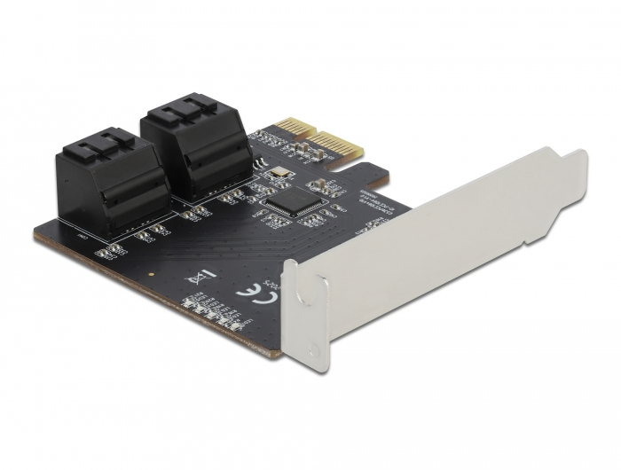 Delock 90010 Speicher-Controller 4 Port SATA PCIe 3.0 x2 Silber