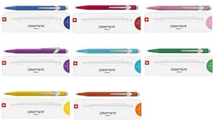 CARAN D'ACHE Druckkugelschreiber 849 Colormat-X, rot Strichstärke: M, Strichfarbe: blau, sechseckiger Schaft - 1 Stück (849.585)