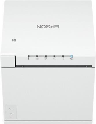 Epson TM-m30III Bondrucker, Thermodirekt, 203 dpi, 300 mm/s, USB-C, WLAN, Bluetooth, Ethernet, Cutter, Weiß
