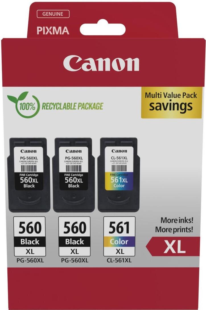 Canon PG-560XL x2/CL-561XL Triple Pack Hohe XL- Ausbeute 3712C009