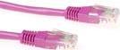 ACT Pink 1 meter U/UTP CAT6 patch cable with RJ45 connectors. Cat6 u/utp pink 1.00m (IB1801)