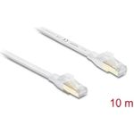 Delock RJ45 Flachband Patchkabel Cat.8.1 U/FTP bis 40 Gbps 10 m weiß (81038)