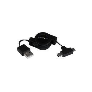 StarTech.com 76CM AUFROLLBARES USB AUF 2.5 ft Retractable USB Combo Cable (USBRETAUBMB)