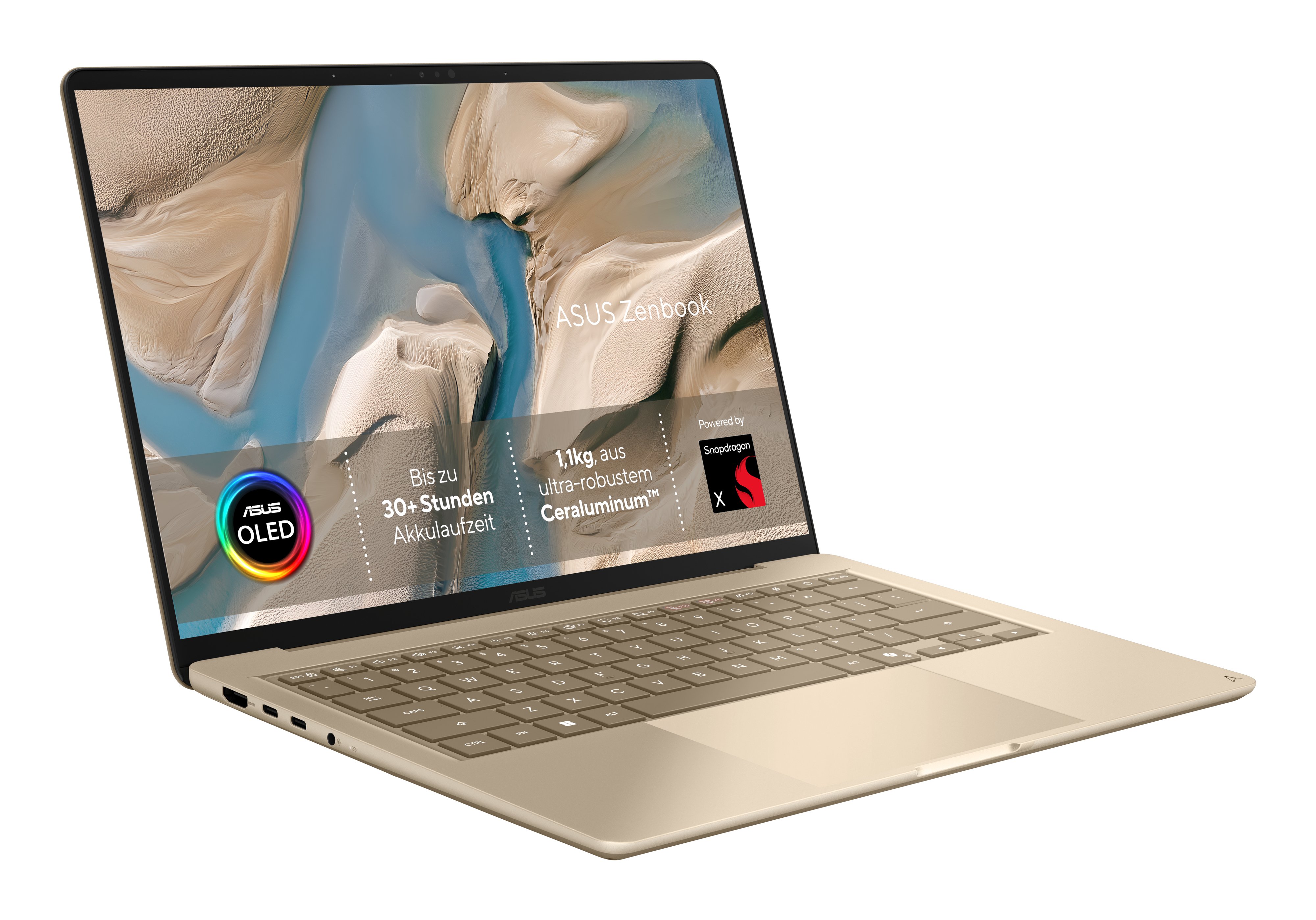ASUS Zenbook 14 UX3480QA-U1157W Snapdragon X1-26-100 14" 16 GB RAM 512 GB SSD Windows 11 Home Zabriskie Beige
