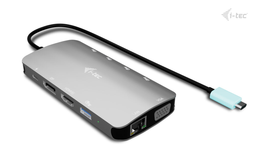i-tec USB-C Metal Nano 3x Display Docking Station Power Delivery 100W Silber