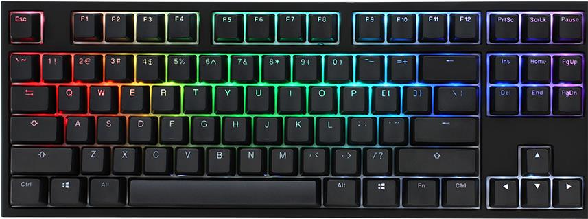 Ducky One 2 TKL PBT Gaming Tastatur, MX-Brown, RGB LED - schwarz (DKON1787ST-BDEPDAZT1)