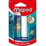 Maped Kunststoff-Radierer DRAGON + Ersatzradierer, Blister im Lippenstiftformat, Radierer über Drehsystem heraus - 1 Stück (152024)