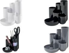 HAN Multiköcher CAMPUS, 6 Fächer, Polystyrol, weiß mit 5 Röhren & 1 Kleinteile-Schale in unterschiedlichen - 1 Stück (17480-12)