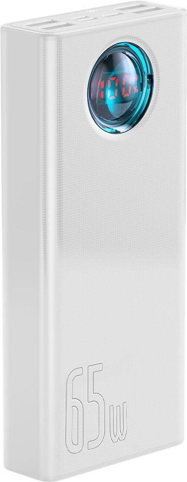 Externer Akku Baseus Amblight 30000 mAh, 4xUSB, USB-C, 65 W - Weiß (PPLG000102)