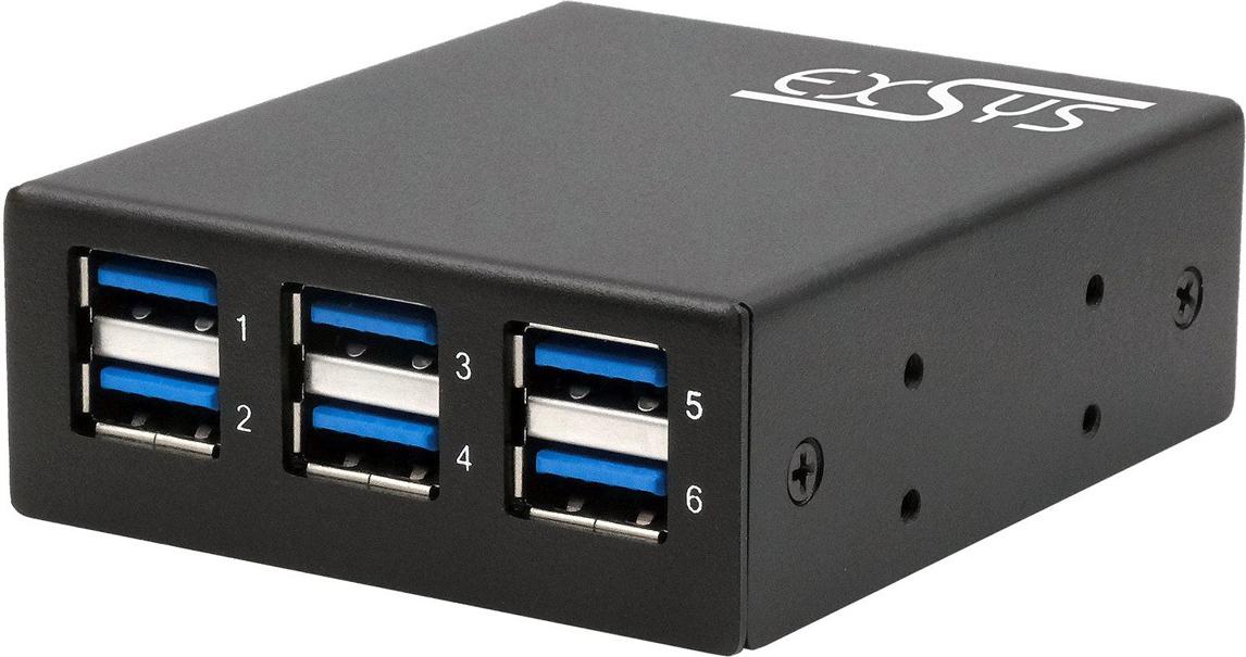 Exsys USB 3.2 Gen 1 HUB m.15KV ESD DIN-Rail Montage (EX-11246HMS)