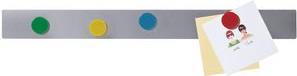 FRANKEN Magnetleiste, 50 x 500 mm, Edelstahl, selbstklebend silber, mit selbstklebender Schaumstoffp