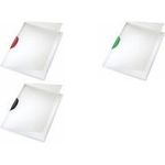 LEITZ Klemmhefter ColorClip, DIN A4, PP, grüner Clip Vorderdeckel vollständig aufklappbar, Vorder- und Rück- (4175-00-55)