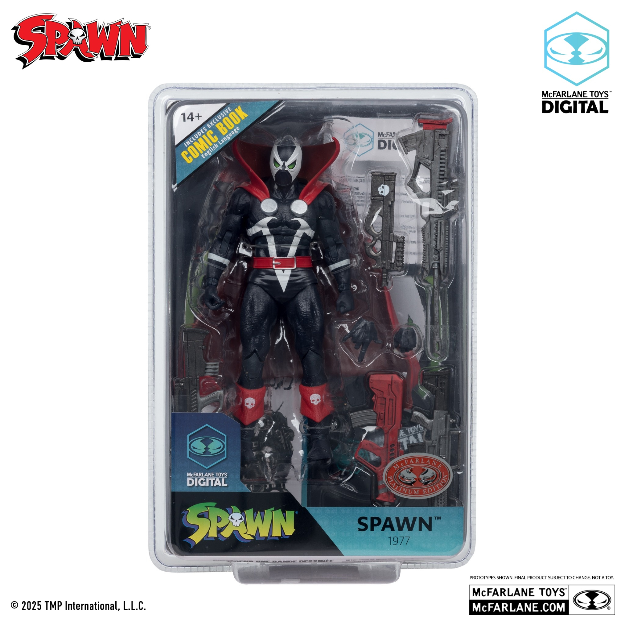 MCFARLANE Toys Spawn Sammelfigur 7" mit Comic Schwarz, Rot