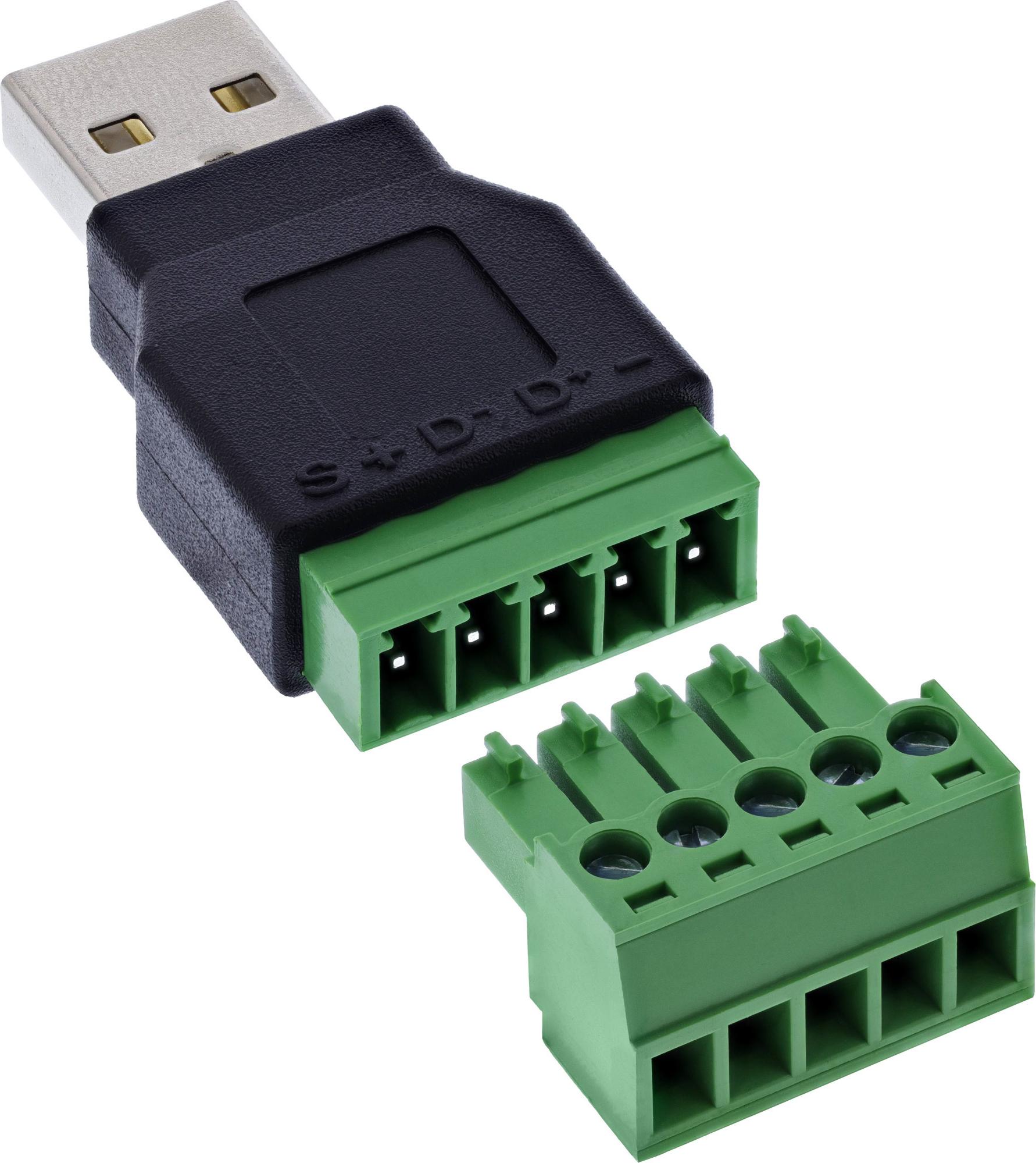 InLine USB-A Stecker auf Terminalblock (92504A)