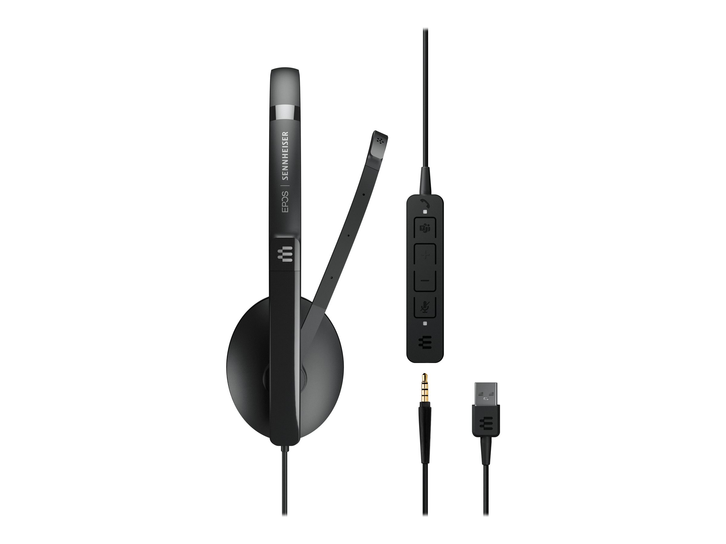 EPOS ADAPT 135T USB-A II On-Ear Headset USB-A 3,5 mm Klinke Mono Microsoft Teams Schwarz