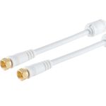 S/CONN maximum connectivity SAT-Anschlußkabel, F-Stecker - F-Stecker, Central Pin, Mantelstromfilter, vergoldete Kontakte, 4-Fach geschirmt- CE > 110 dB, 1,5m (80302)