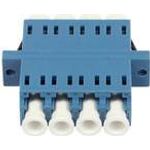 LWL-Kupplung,LC-Buchse/LC-Buchse, 9/125u Singlemode OS2, blau, Quad, PVC, mit Flansch, Synergy 21 (S215689)