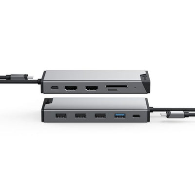 ALOGIC DV3 12-in-1 Mini-Dockingstation USB-C Space-grau