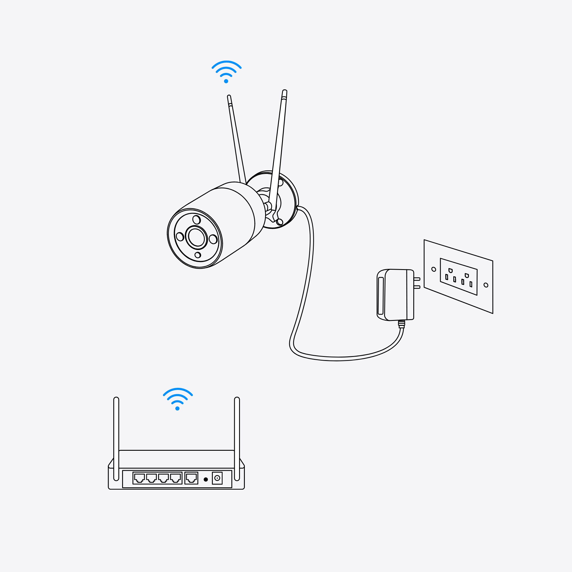 Reolink W320-B Bullet IP-Sicherheitskamera 5 MP 2560 x 1920 Pixel WLAN Weiß