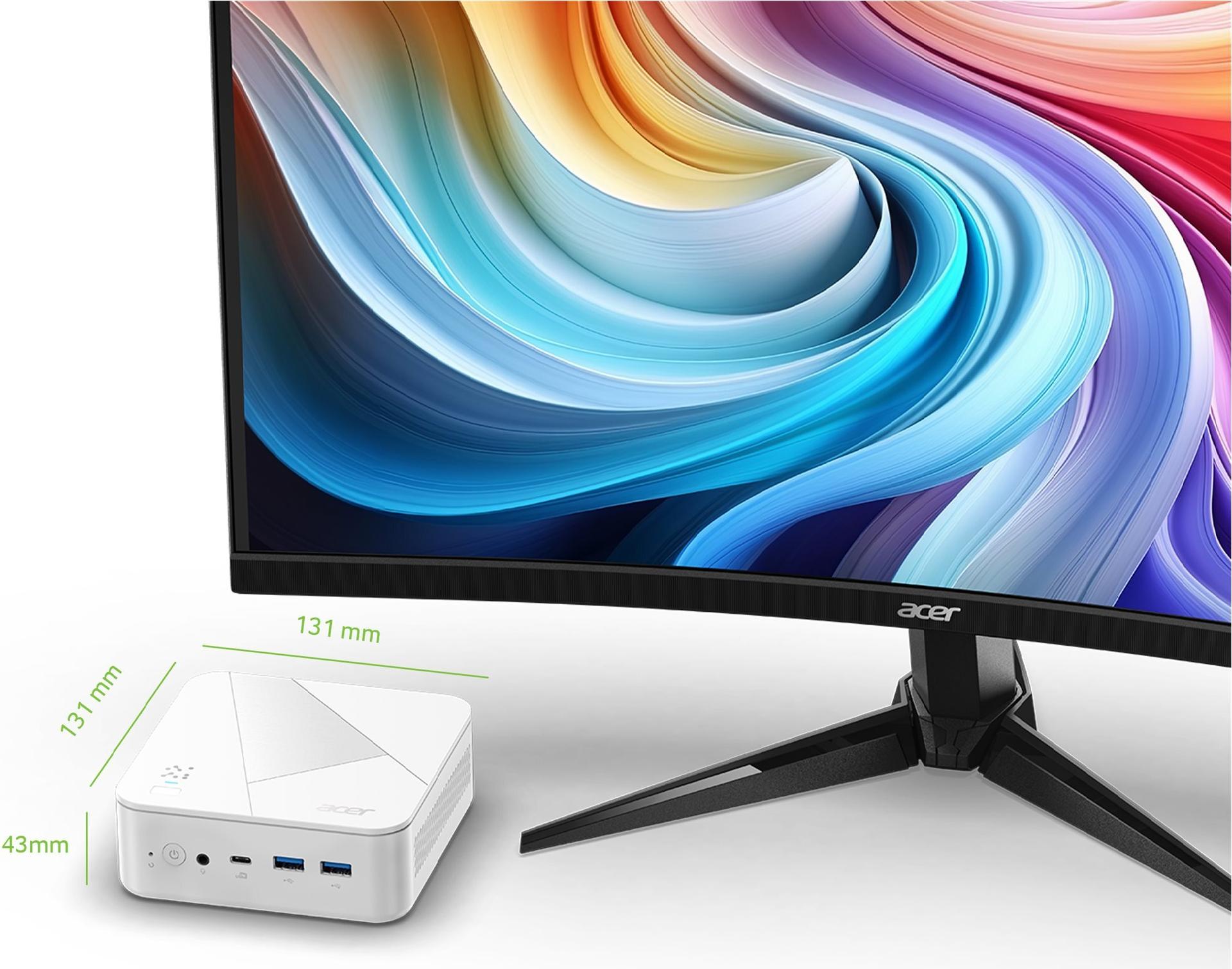Acer Revo RB102 Mini-PC Intel Core 5 120U 16 GB RAM 512 GB SSD Windows 11 Home Weiß