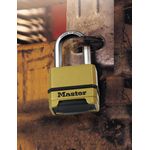 MASTER LOCK 56 mm breites Excell-Vorhngeschloss mit Zinkgehuse und 51 mm langem Bgel; individuell einstellbare Zahlenkombination (M175EURDLH)